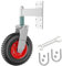 Lygoeege Zaun Tor Rad 20CM für Metallrohr Tor 275KG Kapazität 360 Grad drehende Feder stoßdämpfende Heavy Duty Rollen mit Schrauben und Schraubenschlüssel