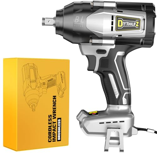 Cordless Impact Wrench 1/2 inch for Dewalt 20V Battery, 750Ft-lbs(1000N. m) Brushless High Torque Power Impact Wrench Gun Tool with LED Work Light and Belt Clip (Battery Not Included)