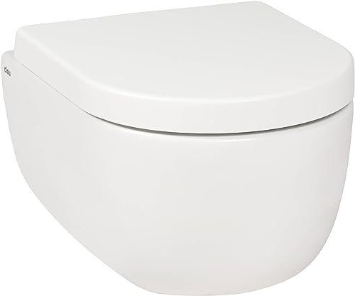 Clou Wand-WC Compact mit Quickrelease und Softclose-WC-Sitz Matt Weiß