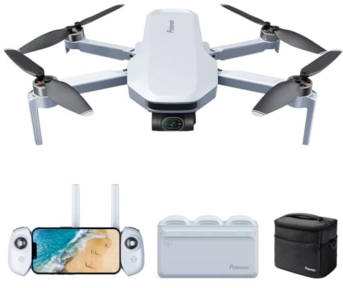Potensic ATOM 3-Axis Gimbal 4K GPS Drone, Under 249g, 96 Mins Flight, Max 6KM Transmission, Visual Tracking, 4K/30FPS QuickShots, Lightweight for Adults and Beginners, Fly More Combo
