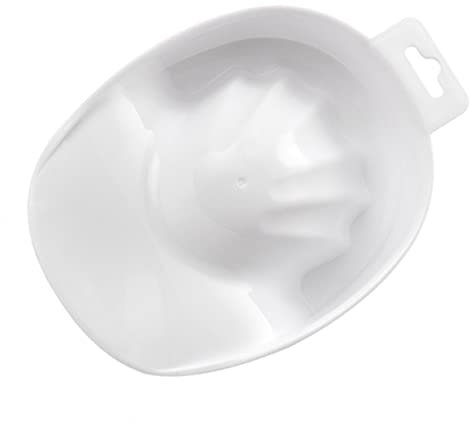 VINTORKY Single-layer Soak Tray Nail Care Bowl Rectangular Manicure Dish for Gel Removal and Cuticle Treatment White Plastic Salon Home Use