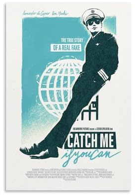 Catch Me If You Can Comic Poster Dekorative Malerei Leinwand Wandkunst Wohnzimmer Poster Schlafzimmer Malerei 16x24inch(40x60cm)