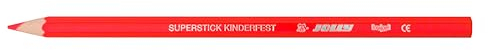 JOLLY Supersticks Kinderfest | bruchsichere Buntstifte für Kinder | Dutzendfaltschachtel | Neon Rot