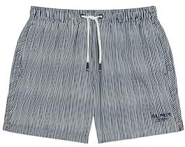 Superdry Herren 15-Zoll Badeshorts aus recyceltem Material mit Print Marineblau Wasserfarben Streifenprint XL