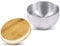 EROTICGEL 304 Stainless Steel Mixing Bowl with Airtight Bamboo Lid 500ml Capacity for Serving, Prepping, Storage and Massage Gel Powder Mixer | Durable