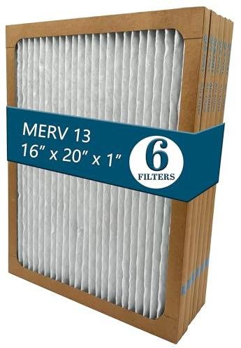 Furnace AC Luftfilter MERV 13, 40,6 x 50,8 x 2,5 cm, plissierter Luftfilter für HVAC-System (6 Stück)