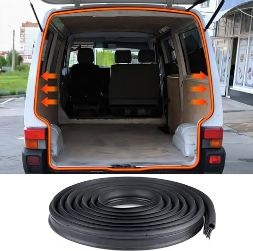 Junta de Goma Para Puerta de Coche 5.4 M, Compatible con VW T4 Transporter 1990-2003. Protección Del Borde de la Puerta, Tierra de Salade de Goma Para Puerta de Coche Negro 721827705B