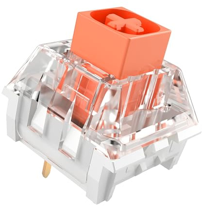 Zjmehty Kailh Box Heavy Orange Switches for DIY Mechanical Keyboard,3-pin/60gf Tactile/RGB/LED/IP56 Water&Dustproof/Long Life switches(Orange,72pcs)