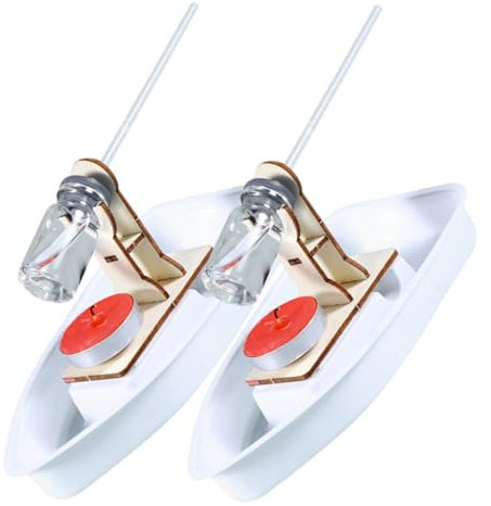 JOINPAYA 2 Satz Selbstgemacht Segelboot Modellbausatz Dampfschiff Spielzeug Kinder Kreativset Hand Augen Koordination Zusammenarbeit Zuhause Büro Dekoration