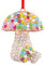 WhatSign Pilz-Weihnachtsschmuck – Metall-Pilz-Ornamente für den Weihnachtsbaum, einzigartige Pilz-Dekoration, Pilz-Weihnachtsbaum, Andenken, Ornamente, Pilz-Geschenke für Kinder, Mädchen, Frauen