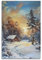 Visuell atemberaubendes kreatives Landschafts-Ölgemälde-Poster, kleines Haus im verschneiten Wald, Winterlandschaft, Marvel-Poster, dekorative Malerei, Leinwand, Wandposter für Schlafzimmer, Dekor und