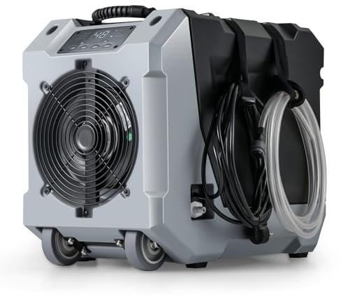 SOARS Luftentfeuchter 85L/Tag, Bautrockner elektrisch mit automatischer Abflusspumpe & Ablaufschlauch & Rädern, Raumentfeuchter mit 24H Timer & Verzögerte Startfunktion, für große Räume