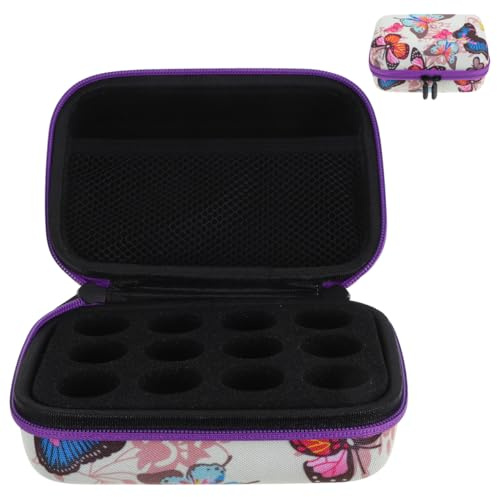 Healeved Sac De Rangement D'Huile Essentielle Boîte De Transport pour Bouteilles Pochette Portable Antichoc Et Anti-Usure Format Compact 6.69 X 4.72 X 2.76 in pour Voyage Et Rangement