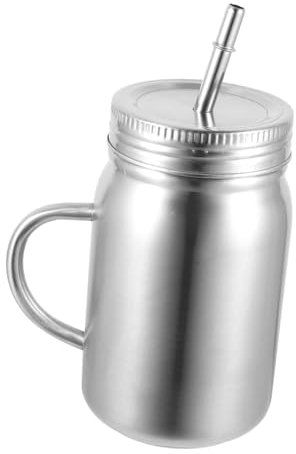 BEBEMOKO Botella De Inoxidable Con Pajita Vaso Para y Bebidas Frías Para y Gimnasio