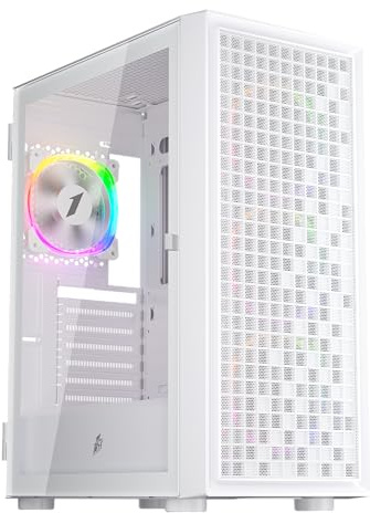1st Player Go6 ATX Case (White with 4 FRGB Fans)