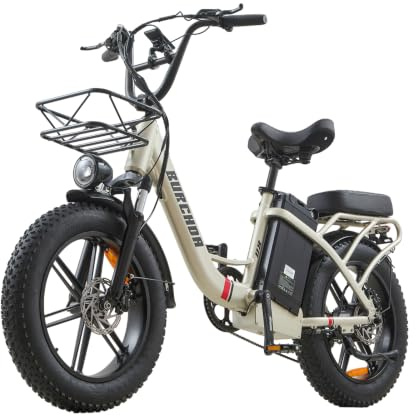 BURCHDA EBike für Herren Damen 20x4 Zoll Elektrofahrrad mit 48V 31.5Ah Akku | Bis zu 180 km, 95 Nm 250W Motor 25km/h 7-Gang Schaltung Citybike mit Hydraulische Bremsen Gabelfederung LCD-Display U8