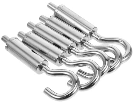 ELAYARD 5 Pezzi Morsetto Per Filo Fibbia Ad Espansione Guida Della Fune Tenditore a Tenditore Ditali Strumenti Di Sartiame Gancio a Vite Di Espansione Tendifilo Rame Silver