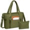 SKCOYH Shopper Tasche Damen, Arbeitstasche Damen Groß Wasserdicht mit Reißverschluss & Laptopfach, Handtasche Damen für Uni, Schule, Alltag (Grün)