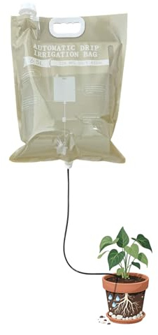 6.5L Plant Drip Irrigation Bag, Automatic Watering System with Opaque Anti‑UV Bag – Adjustable Slow Release Watering for Outdoor Plants, Hanging Baskets, Greenhouse, Tomato – Holiday Watering Device