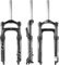 DECAKE Forcella Ammortizzata per Mountain Bike, 20/26 Pollici, Pneumatici 4.0, Forcella per Bici Fat, Escursione 100/110 mm, Forcella a Molla per Bici elettrica da Spiaggia e Neve, Freno