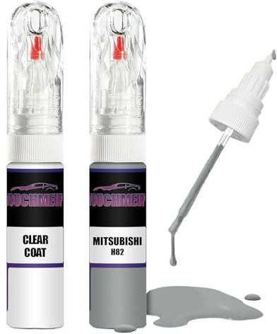 Kit di riparazione per vernice per ritocchi con vernice trasparente per Mitsubishi Silver H82