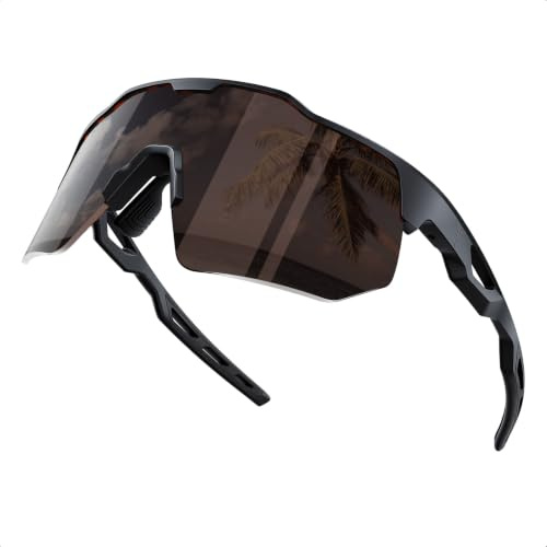 HAAYOT Schnelle Brille, Sportbrille, Fahrradbrille für Herren und Damen – 24g leichter TR-90-Rahmen, polarisiert und UV400, ideal für Rennrad, Laufen