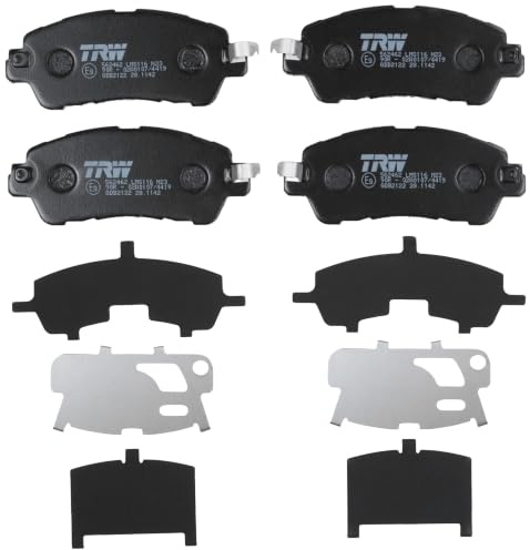 TRW GDB2122 Brake Pad Set of 4 Compatible for Mazda Demio / 2 Hatchback (DL, DJ) 2014 - Front Axle and Other Vehicles