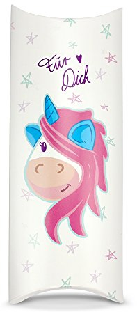 Bezaubernde Geschenkbox mit süßem Lady Lu Einhorn-Motiv für Geschenke, 20 x 9 x 2 cm