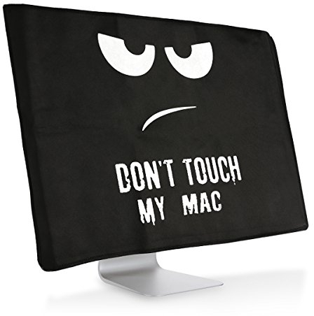 kwmobile Funda Compatible con Monitor Apple iMac 27 / iMac Pro 27 - Cubierta Protectora Textil para Pantalla - Don't Touch my Mac