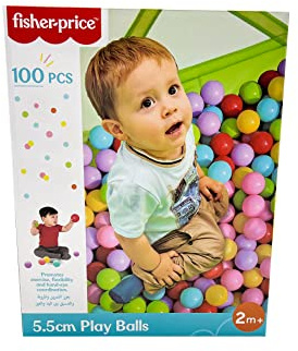 Fisher-Price - Pelotas de juego de 5,5 cm, paquete de 100 unidades