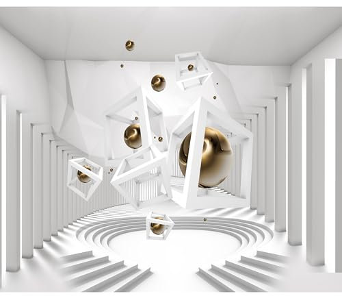 decomonkey Fototapete 3d Effekt 250x175 cm XL Tapete Fototapeten Vlies Tapeten Vliestapete Wandtapete moderne Wandbild Wand Schlafzimmer Wohnzimmer Abstrakt Kugeln