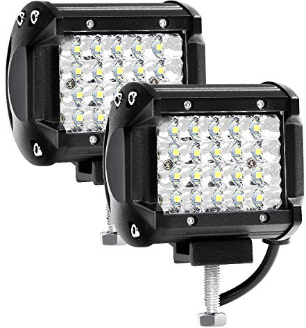 Kraumi LED Arbeitsscheinwerfer, 2 X 72W LED Zusatzscheinwerfer 10,500lm Led Scheinwerfer 4 Zoll 12V Arbeitsleuchte Offroad Scheinwerfer Auto Arbeitslicht Wasserdicht IP67 Arbeitslicht(2 Stück)