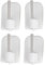 ATELIERS 28 Supports - Crochets adhésifs/Autocollant pour Tringle de vitrage - Lot de 4 (Blanc)
