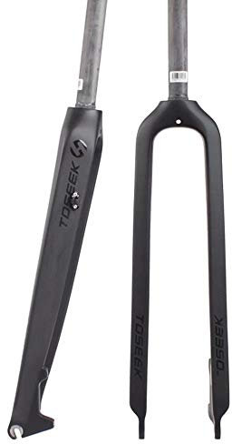 TOSEEK 3K T800 Vollkarbonfaser-starre Scheibenbremse, MTB-Gabel, 28,6 mm gewindeloses gerades Rohr, superleichte Mountainbike-Vorderradgabeln