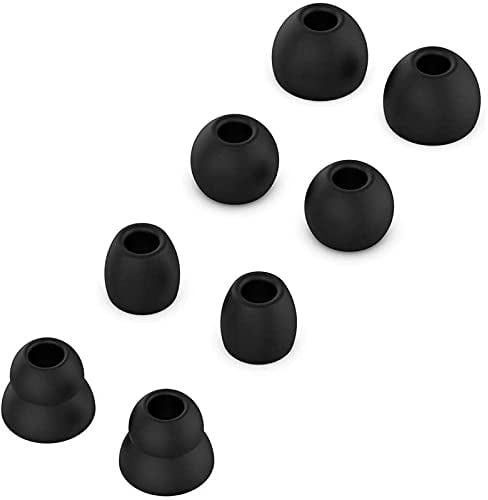 Aiivioll 8PCS Ersatz-Ohrstöpsel Ohrhörer Ohrstöpsel Ohrstöpsel Ohrpolster Silikonknospen Kompatibel mit von Dr. DRE Powerbeats Pro Wireless Earphones (Schwarz)
