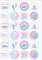 24 Precut 40mm Round Gender Reveal Boy or Girl Pink and Blue Theme Edible Wafer Paper Cake Toppers