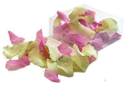 Drescher Deko Rosenblüten Weiss rosa 800 Blüten
