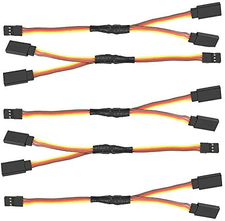 YIXISI 5 Stück RC Servo Verlängerungskabel 1 auf 2 Y Kabel, JR Stecker für Fernbedienung Flugzeug