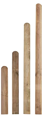 Gartenwelt Riegelsberger Zaunlatte Typ A aus Kiefernholz imprägniert 16x90 mm Höhe 100 cm Oben abgerundet