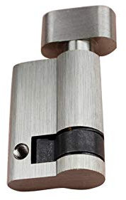 LITOSM Cylindre à Bouton Standard 45mm Porte de Porte Demi-Cylindre Poussoir Simple Ouverte avec poignée Verrouillage pour la Porte en Bois de Salle de Bain Cylindre De Serrure