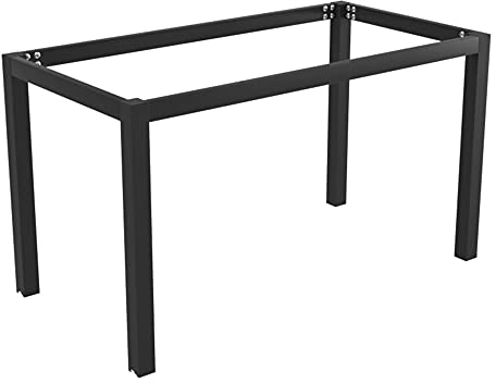 GEREP Eisen Kufengestell Tischgestell Tischkufen Mit Verstellbaren Füßen, for DIY Esstisch, Schreibtisch, Couchtisch, Bank/Schwarz / 115×45×73cm