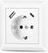 Sasudose Steckdose mit USB Anschluss und Typ C (Max. 3.4A) System 55 Reinweiß Glänzend Schuko USB Steckdose Unterputz Schutzkontakt-steckdose Wandsteckdose für Smartphone, Sockeltiefe nur 32mm