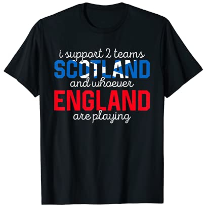 Schottland Rugby Supporters I Support Two Teams Funny Fan T-Shirt