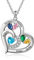 Collana Donna Personalizzata Regalo Natale: Collana con Nome Argento Charm Collane Donna Collana Cuore per Mamma Ragazza Madre Figlia Festa Della Mamma San Valentino (nome-5)
