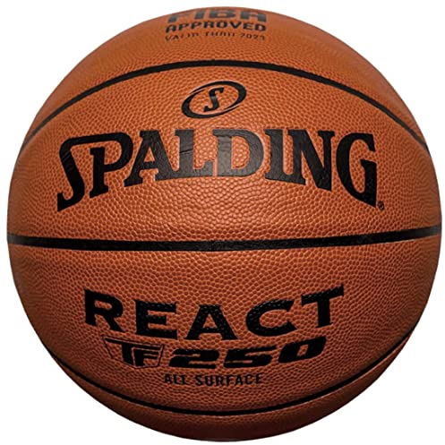 Spalding React FIBA TF 250 76967Z, Unisex basketballs, orange, 7 EU