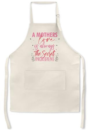 Print Maniacs Apron Adjustable Pocket Baking Chef Ladies Women Kitchen Cooking Bib Unique Gift For Her Birthday Mothers Day Secret Ingredient