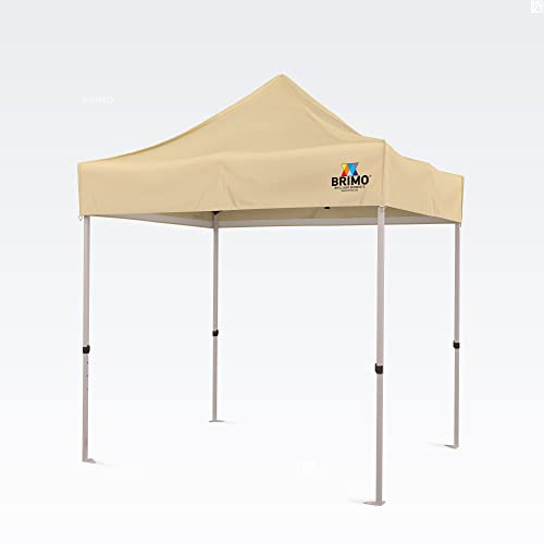 BRIMO Pavillon 2x2 100% Wasserdicht ohne Seitenteilen - 5 Jahre Garantie (2x2 m, Beige)