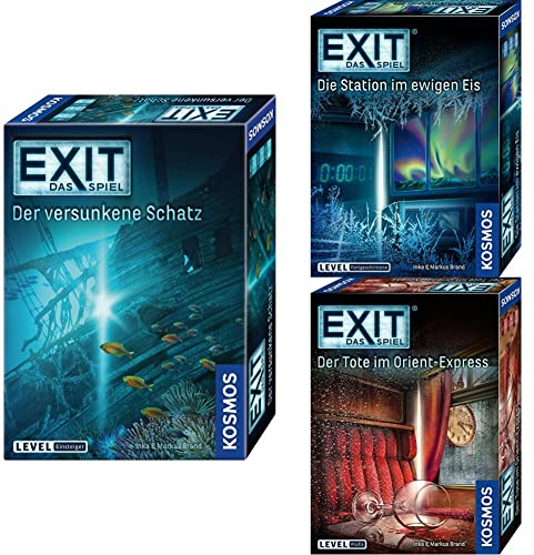 KOSMOS EXIT - Das Spiel - Bundle, Alle Level: Der versunkene Schatz, Die Station im ewigen Eis und der Tote im Orient Express