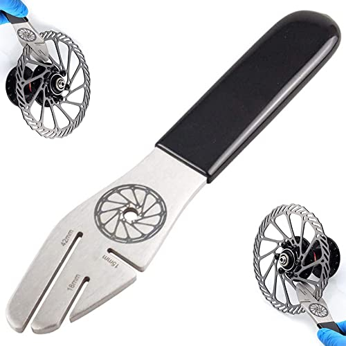 Basetousual Schaltauge Richtwerkzeug, Bremskolbenrücksteller Fahrrad, Korrekturschlüssel Edelstahl, Disc Brake Alignment Tool Zum Abflachen Von Fahrradbremsscheiben