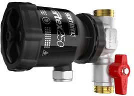 Sentinel Eliminator Vortex250 Ultra-compact filter for powerful magnetic filtration of heating system debris, Black